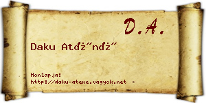 Daku Aténé névjegykártya